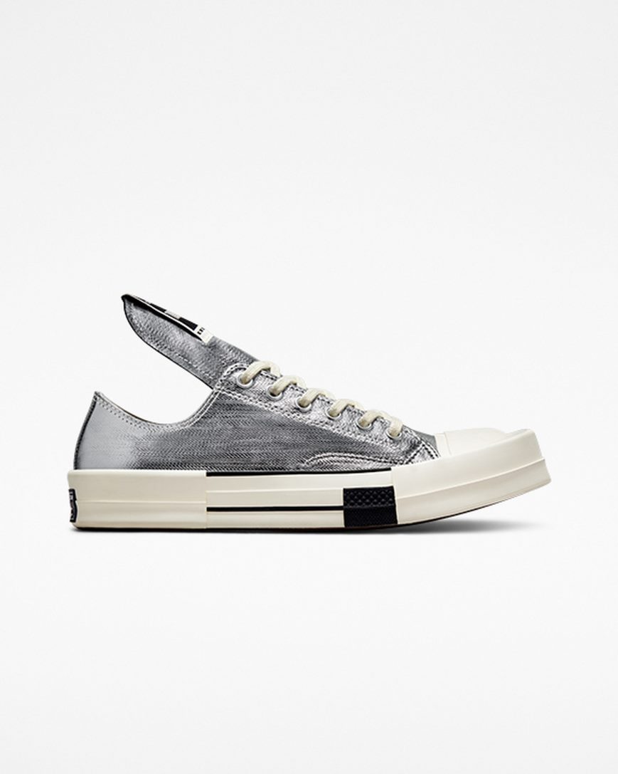 Women\'s Converse TURBODRK Chuck 70 Low Top Shoes Silver / Black | AU 6935CX